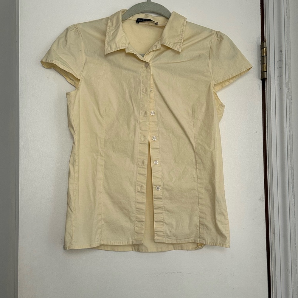 Brandy Melville Butter Yellow button down